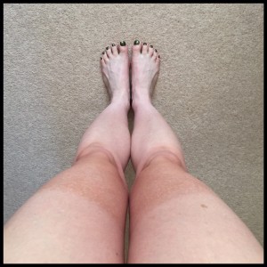 image - legs with tanned knees