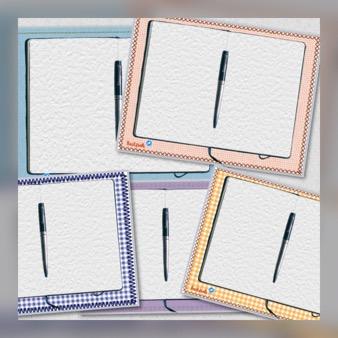 image shows 5 free notebook templates