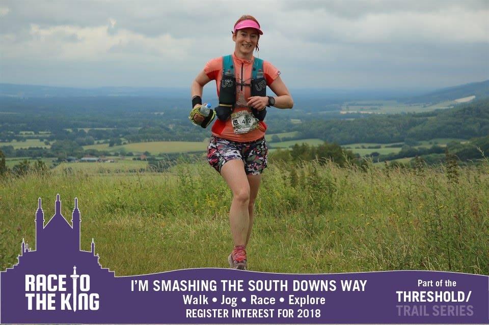image - Kat Miller atop the hills at Race to the King #RTTK2017