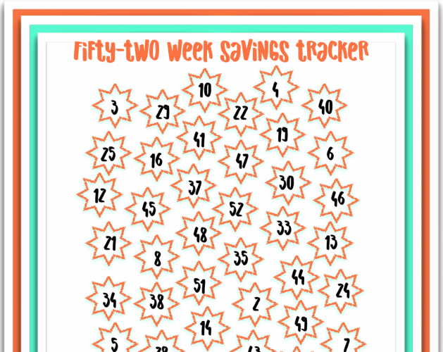 Freebie Friday: 52 Week Savings Tracker