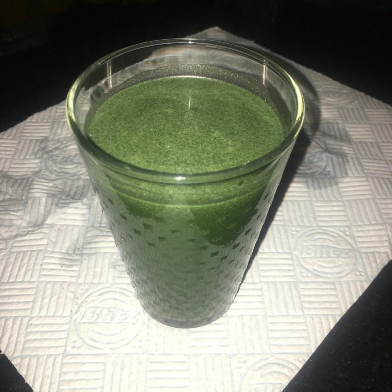 Image: mixed supergreens in a glass