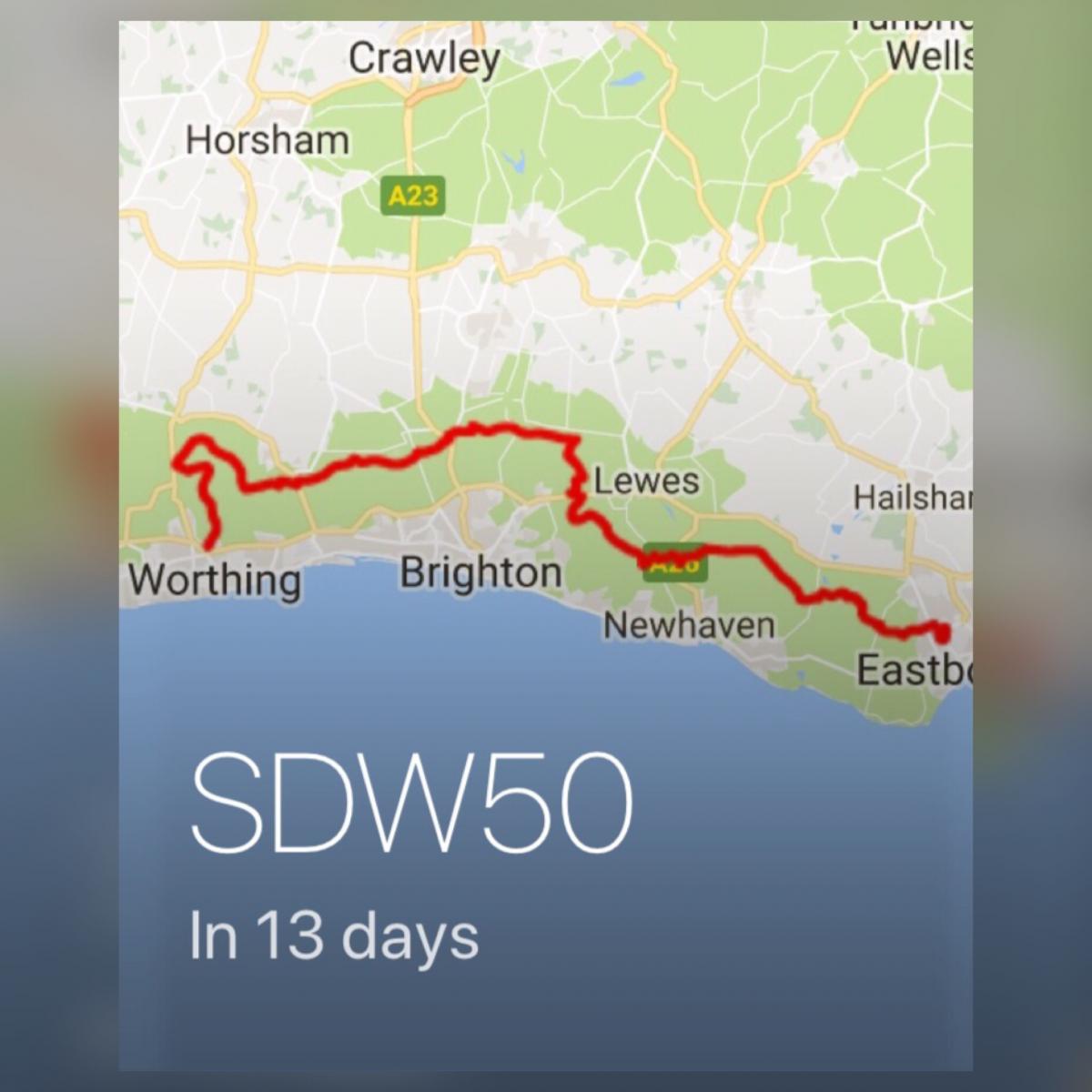 Image shows 13 days to SDW50