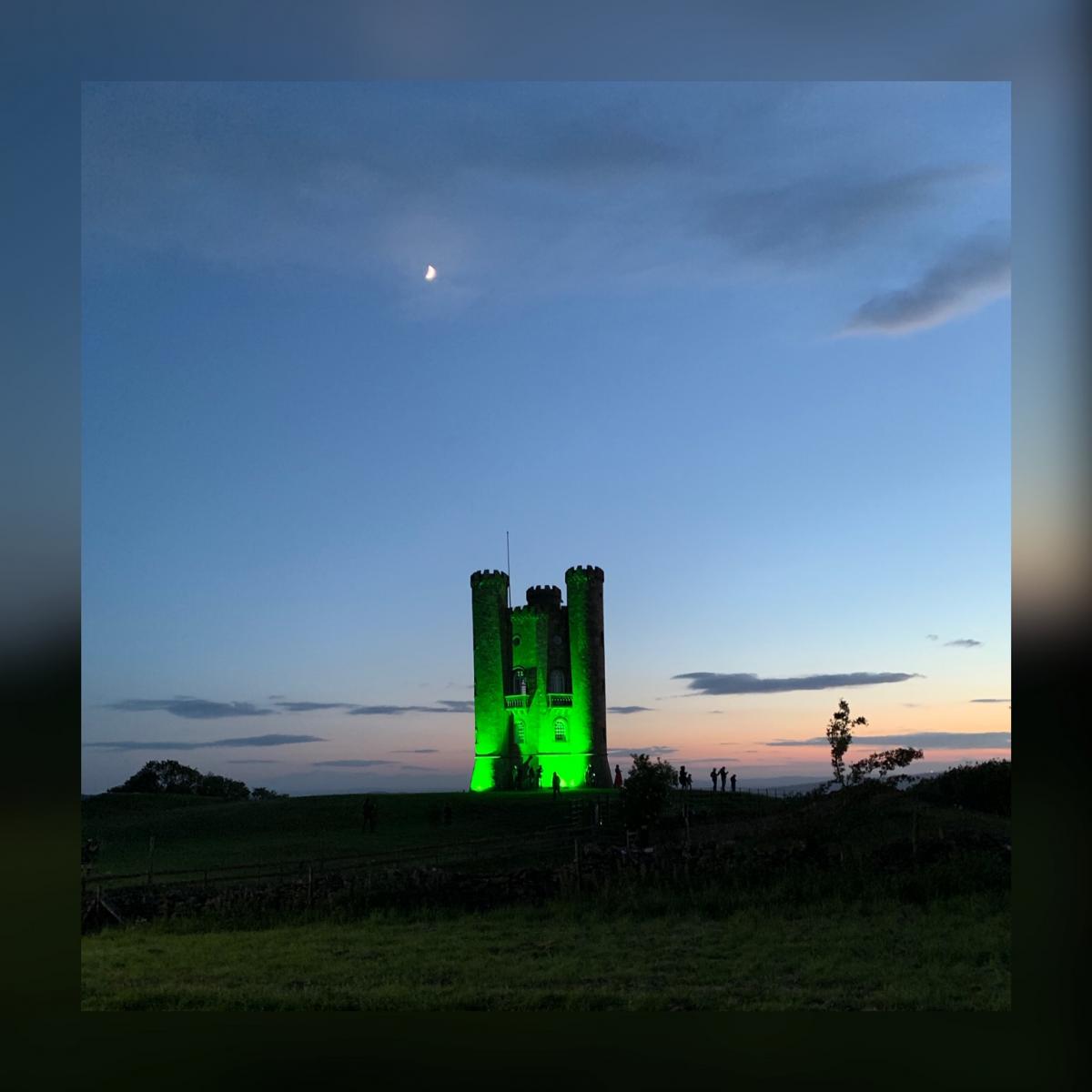 Broadway Tower & the Moon